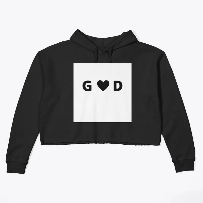 God Is Love Women's Crop Hoodie 